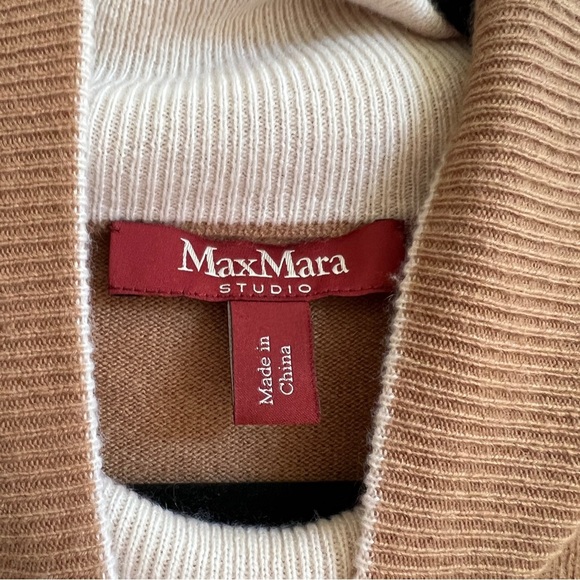 Max Mara Tan Turtleneck Sweater Dress in Tan - Picture 2 of 3